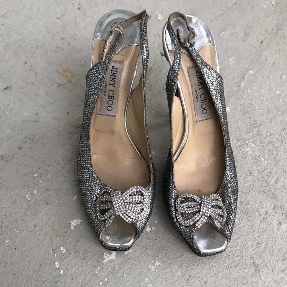 Jimmy Choo glitter n rhinestones